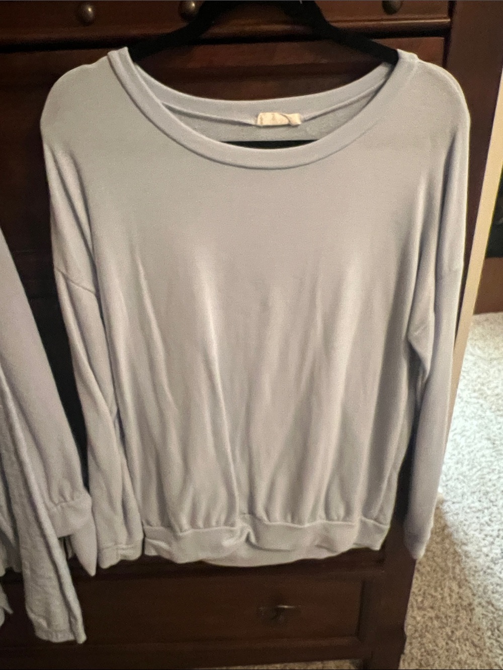 Light Blue Crew Neck Women's Sweater